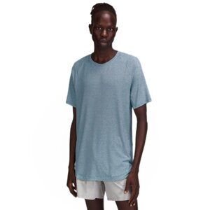 Lululemon Men’s Drysense Training Short Sleeve Shirt Heathered Blue XL